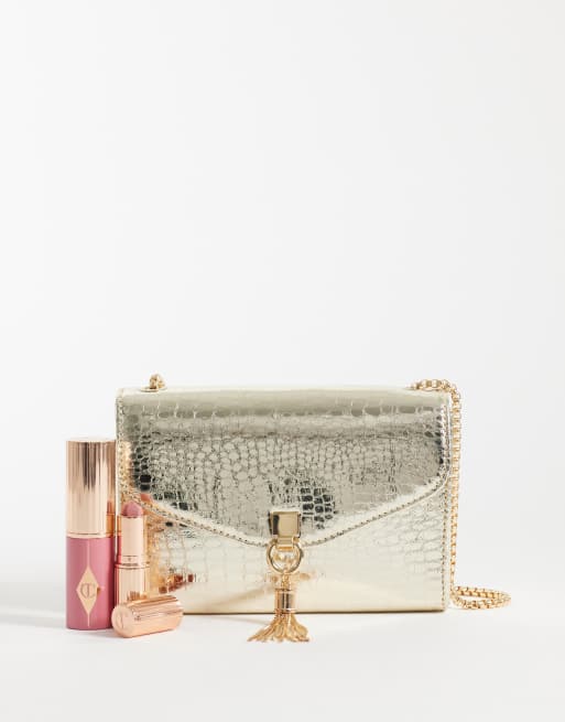New Look crossbody bag in gold croc, 2 of 4