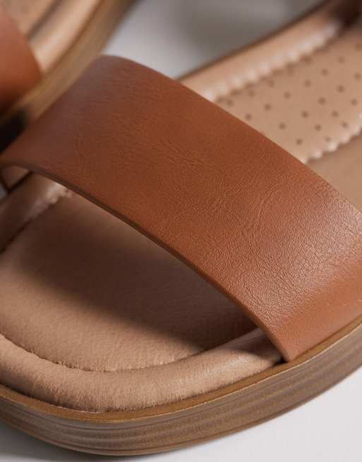 New Look crossover strap sandal in tan, 2 of 4