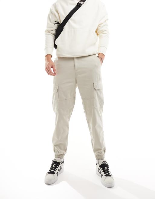 New Look cuffed cargo in stone