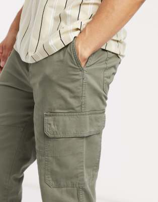 cuffed khaki cargo pants