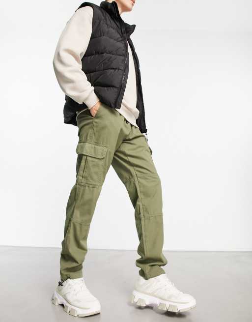 New Look cuffed cargo pants in khaki ASOS