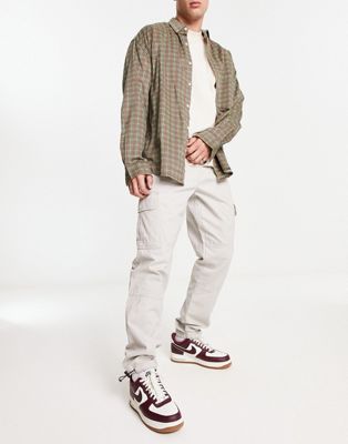 New Look cuffed cargo pants in stone - ASOS Price Checker