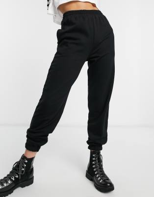 black joggers cuffed