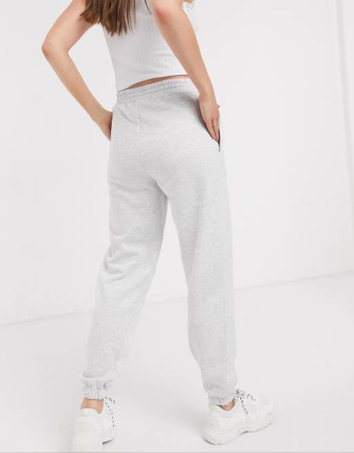 New look cuffed outlet jogger in light grey