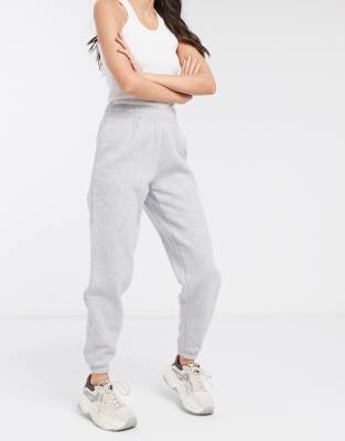 petite basic grey cuffed hem jogger