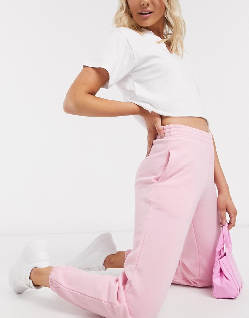 New Look cuffed jogger in pale pink