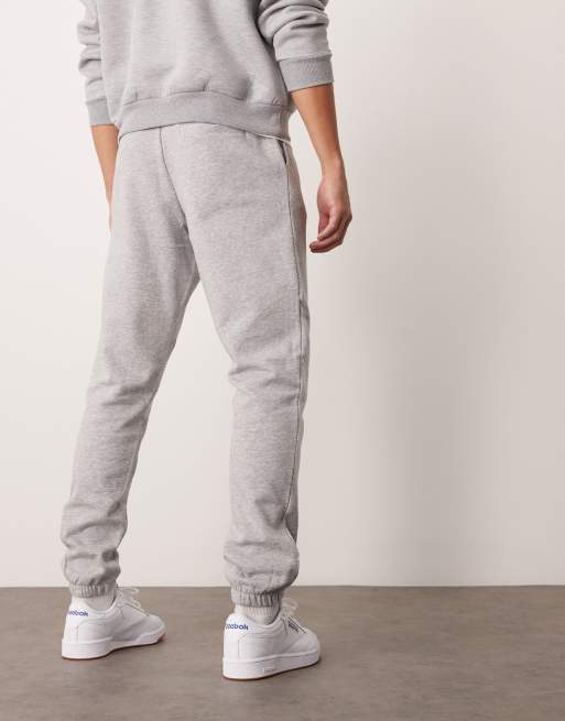 New Look cuffed joggers in grey marl, 3 of 5