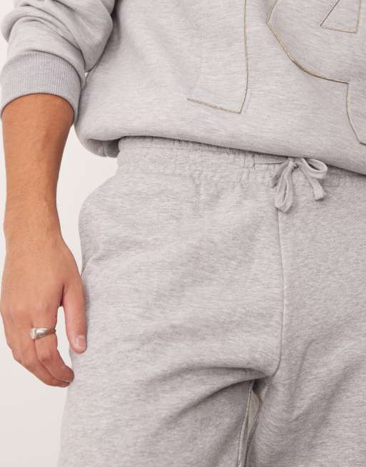 New Look cuffed joggers in grey marl, 4 of 5