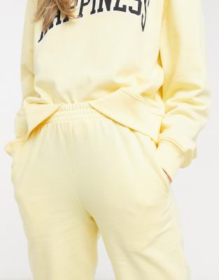 light yellow sweatpants