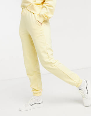 light yellow sweatsuit