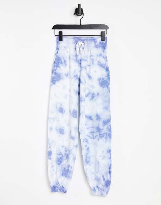 New Look cuffed trackies in blue tie-dye