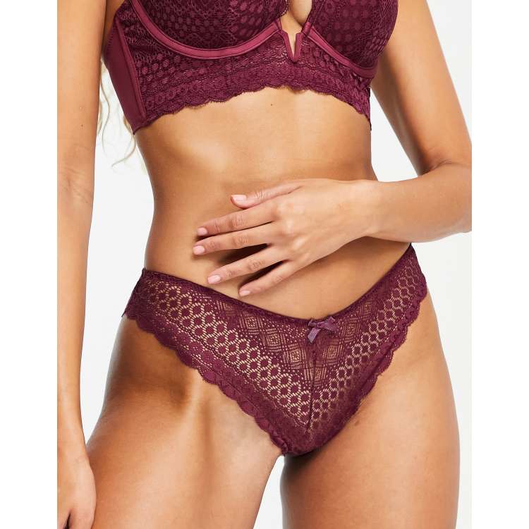 Culotte Cotton - Bordeaux Pink Victoria's Secret