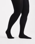 [New Look Plus] New Look Curve 2 pack 100 denier tights in black S 01-Black 1
