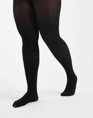 New Look Plus New Look Curve 2 pack 40 denier tights in black
