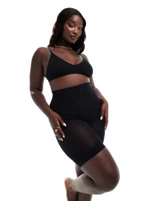 New Look Plus New Look Curve 80 denier anti-chafing tights in black