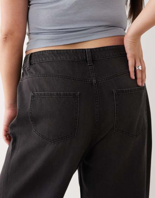 New Look Curve – Adalae – Czarne jeansy z szerokimi nogawkami, 5 z 5