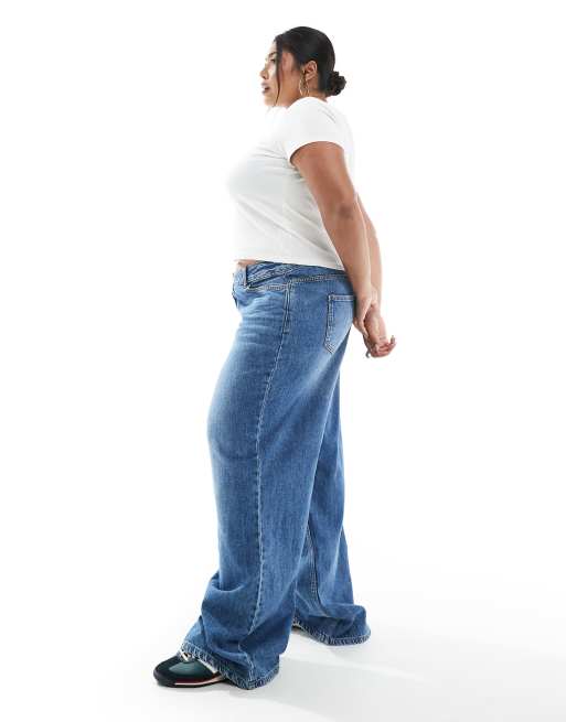 New Look Curve - Adalae - Jeans met wijde pijpen in blauw, 2 van 5