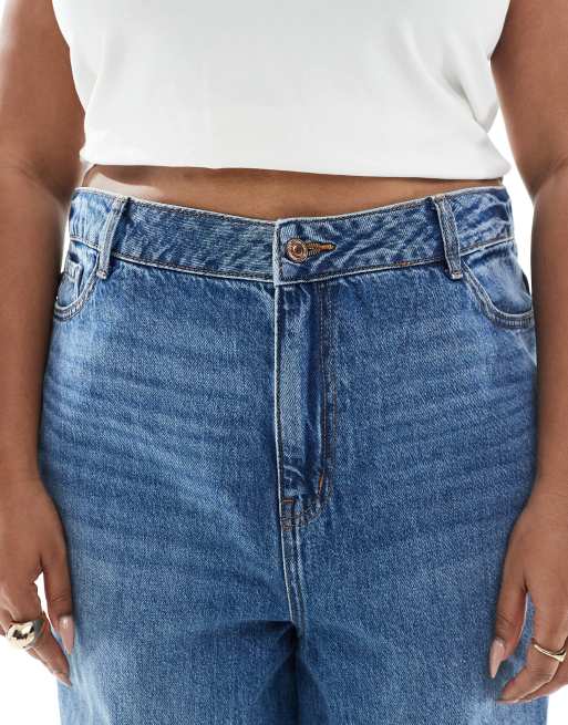 New Look Curve - Adalae - Jeans met wijde pijpen in blauw, 4 van 5
