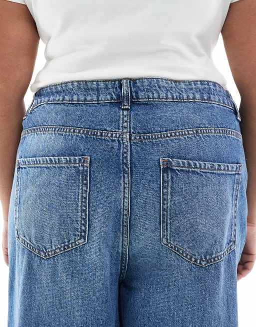 New Look Curve - Adalae - Jeans met wijde pijpen in blauw, 5 van 5
