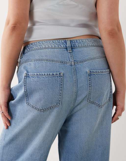 New Look Curve Adalae wide leg jean in blue, 4 of 5