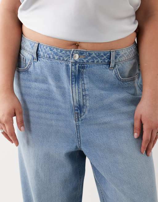New Look Curve Adalae wide leg jean in blue, 5 of 5