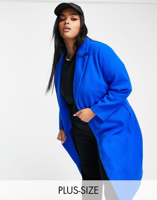 undervandsbåd bruge Hvem New Look Curve belted formal coat in blue | ASOS