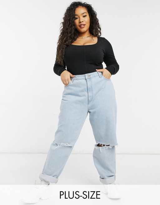 New Look Curve - Body à coutures apparentes - Noir