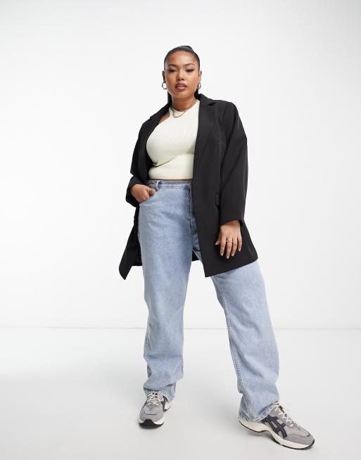 Long boyfriend clearance blazer plus size