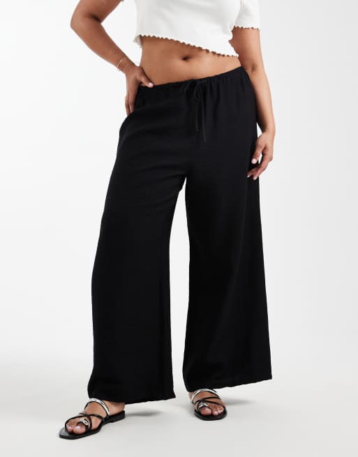 New Look Curve - Broek met wijde pijpen in zwart, 3 van 5