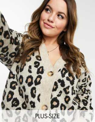 leopard print cardigan asos