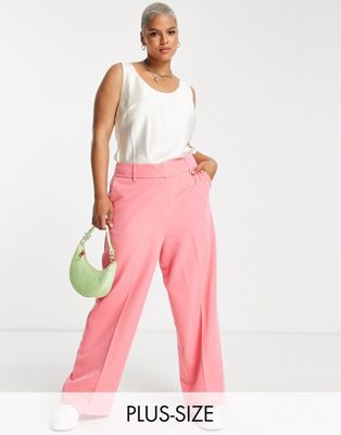 New Look Curve co-ord tailored trouser in pink