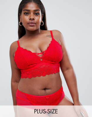 plus size longline bralette