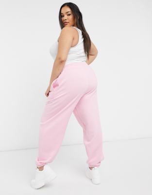 pale pink cuffed joggers