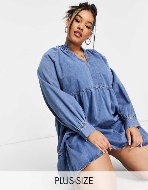 Asos plus hotsell size denim dress