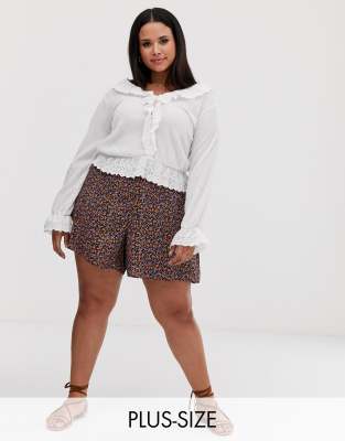 new look plus size shorts