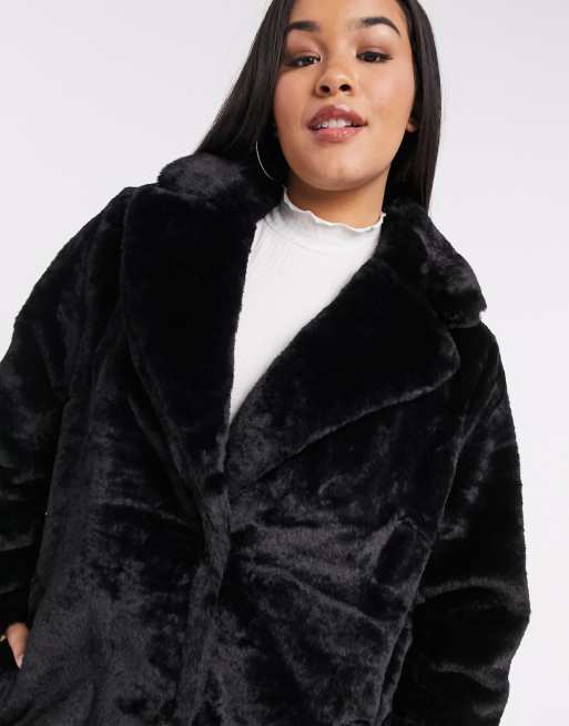 New look black fluffy sales jacket