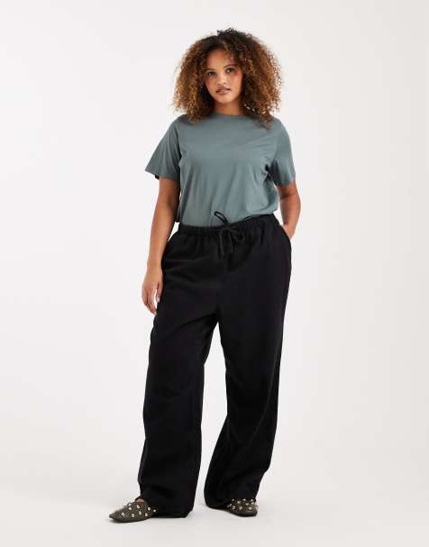 New Look Curve - Jeans a fondo ampio neri - view 1