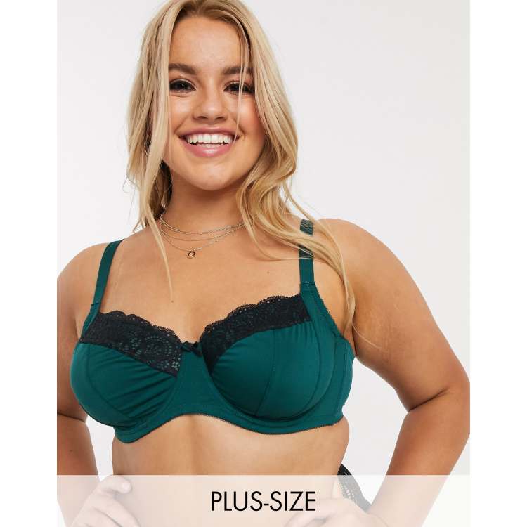 Teal Lace Underwired Bra | New Look