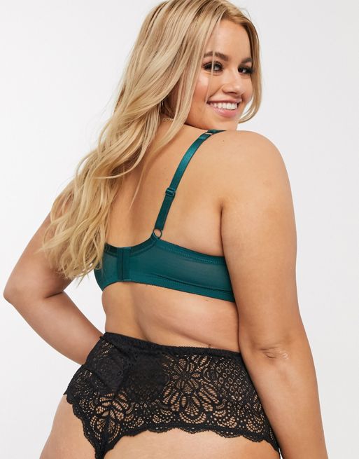 Teal Lace Underwired Bra | New Look