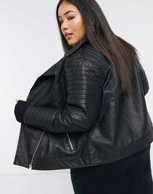 new look quilted leather jacket