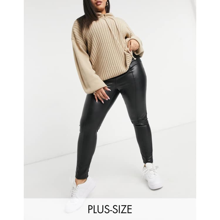 ASOS CURVE Leather Look Leggings