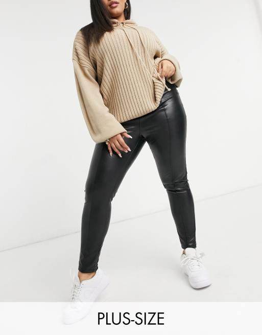 New Look Leather Leggings Zipper