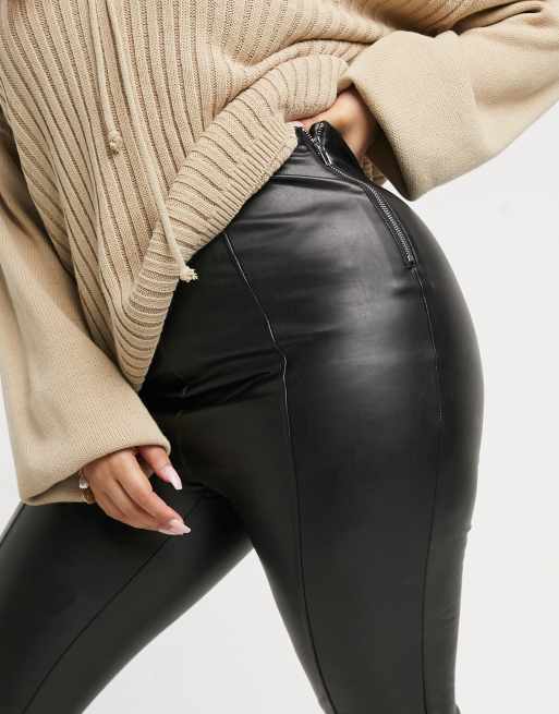 ASOS CURVE Leather Look Leggings