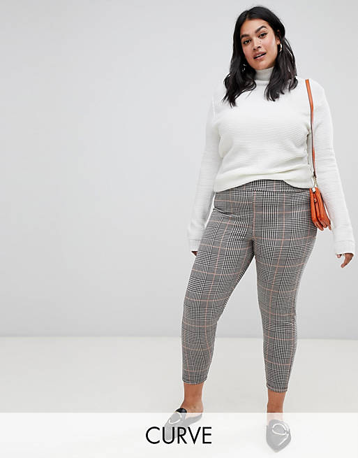New Look Curve legging in check