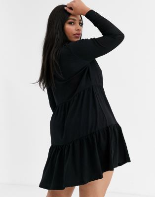 new look black smock dress