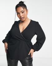 ASOS DESIGN Curve jersey extreme super flare suit pants in black