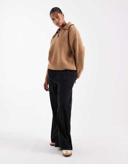 New Look Curve - Maglione color cuoio con impunture, 2 di 4