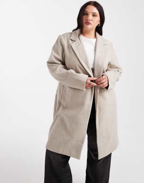 New Look Curve - Manteau élégant non doublé - Vison - view 1