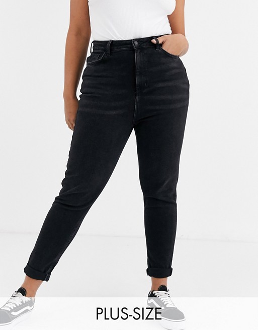 New Look Curve mom jean in black