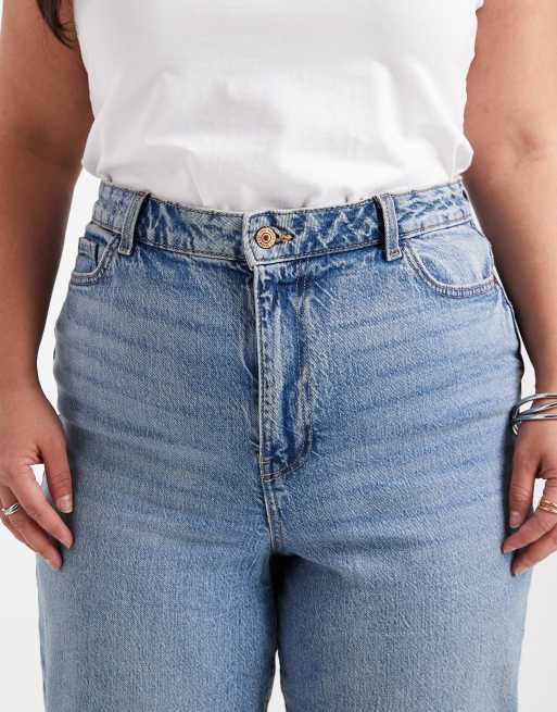 New Look Curve – Niebieskie jeansy mom fit, 5 z 5